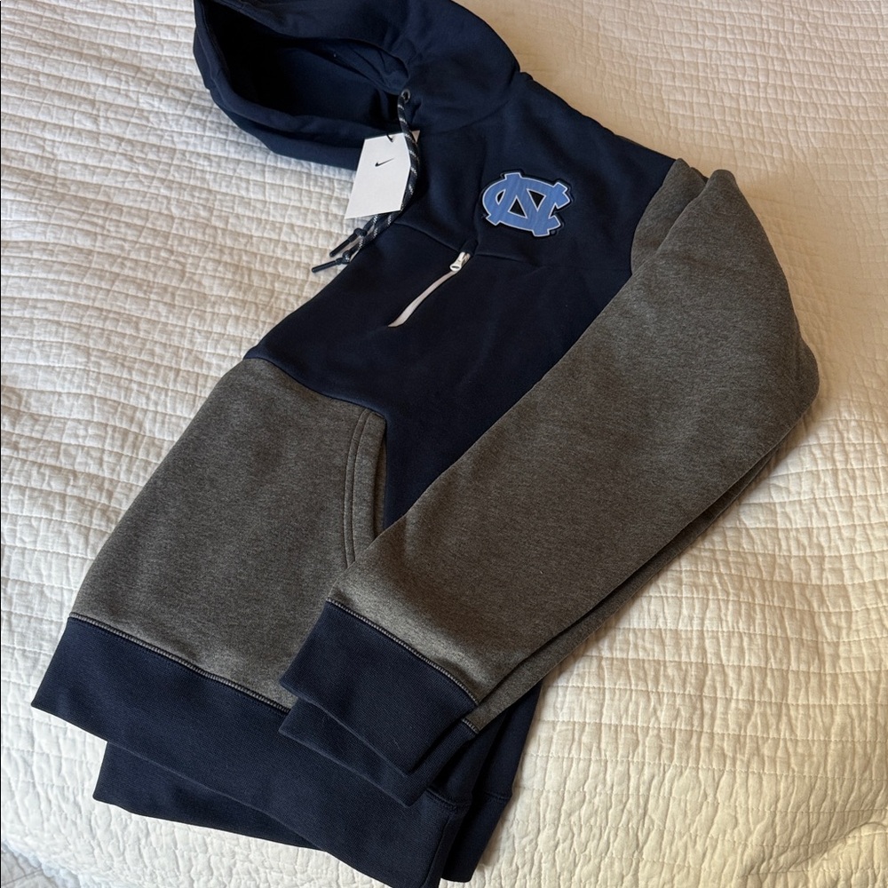 Nike UNc Navy and Charcoal Hoodie